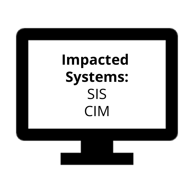 Impacted Systems: S I S and C I M