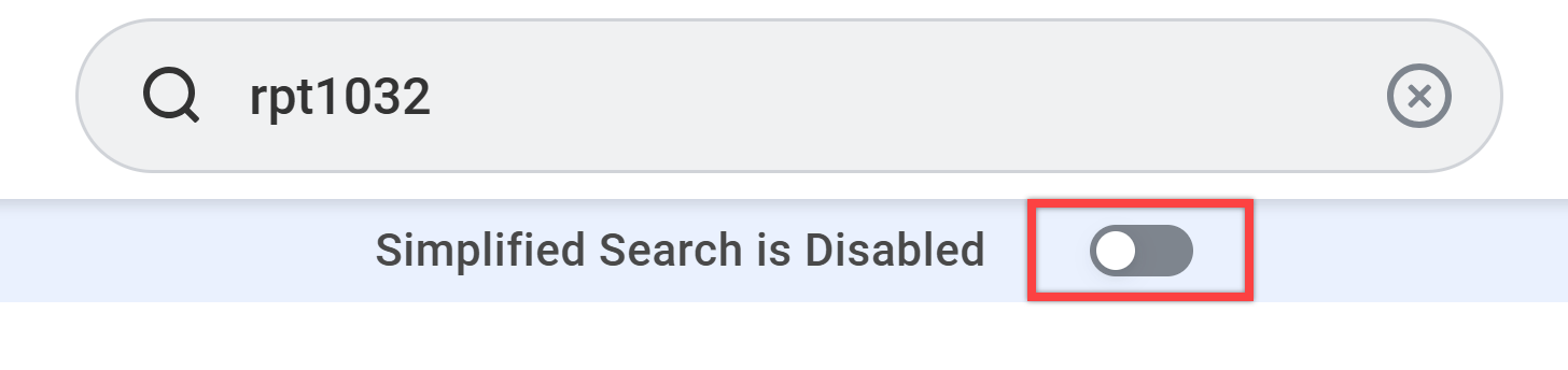 Screenshot showing where to toggle Simplified Search On and Off in Workday