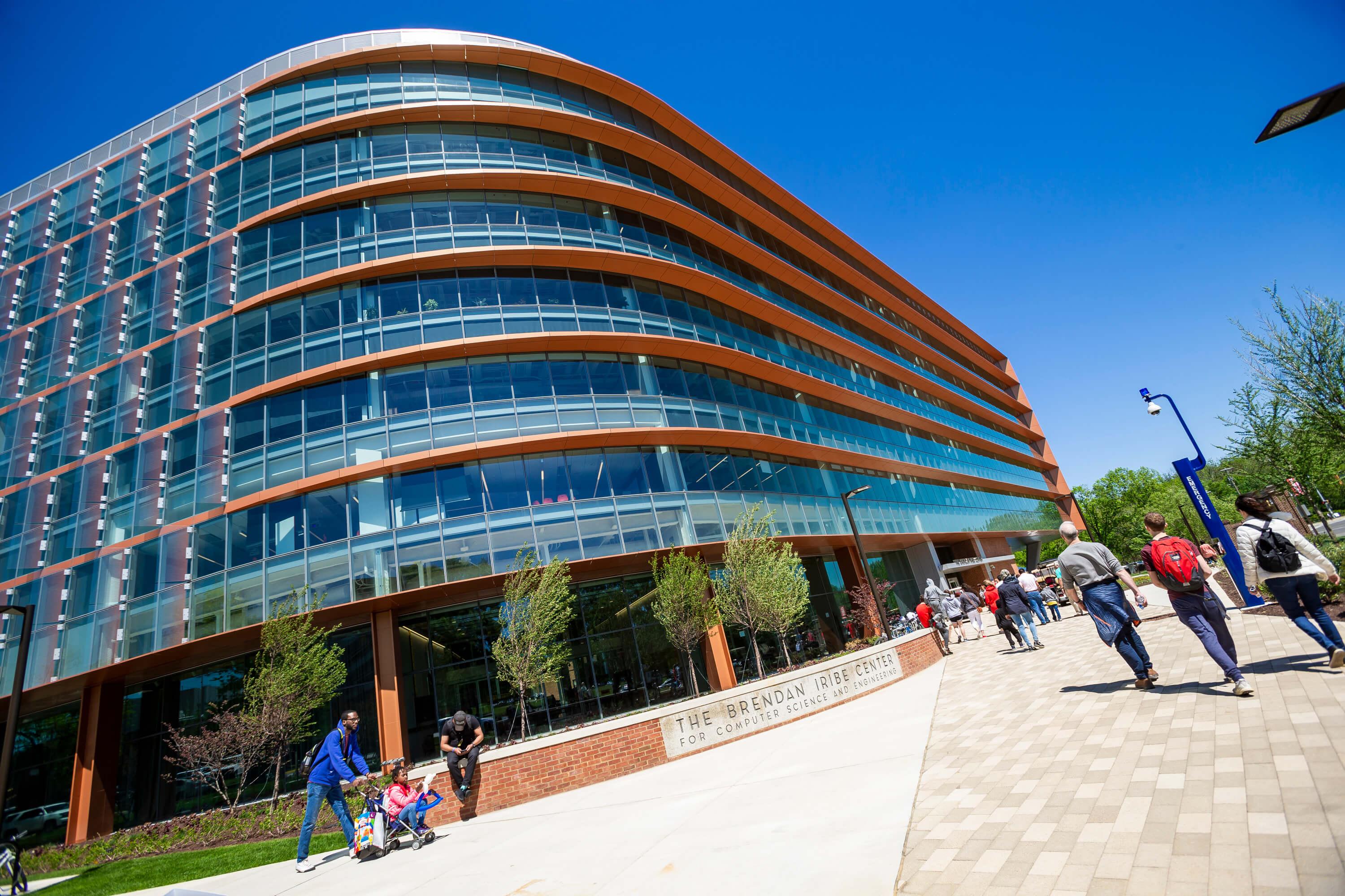 Outside of the Brendan Iribe Center building